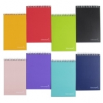 Liderpapel Witty BQ08 - Bloc espiral, tamaño 12º apaisado, tapa dura, 80 hojas de 75 gr, cuadrícula de 4 mm, sin margen, colores surtidos