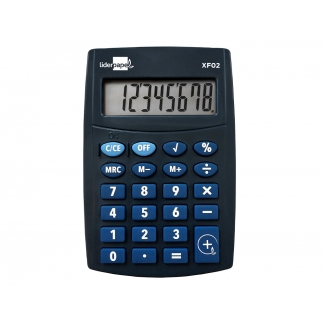 Liderpapel XF02 - Calculadora de bolsillo, 8 dígitos, color azul