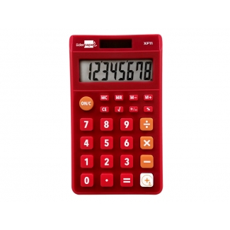 Liderpapel XF11 - Calculadora de bolsillo, 8 dígitos, color rojo