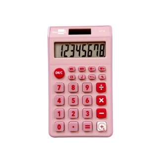 Liderpapel XF12 - Calculadora de bolsillo, 8 dígitos, color rosa