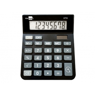 Liderpapel XF16 - Calculadora de sobremesa, 8 dígitos, color negro