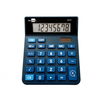 Liderpapel XF17 - Calculadora de sobremesa, 8 dígitos, color azul