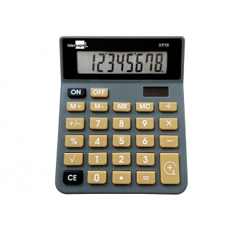 Liderpapel XF18 - Calculadora de sobremesa, 8 dígitos, color gris