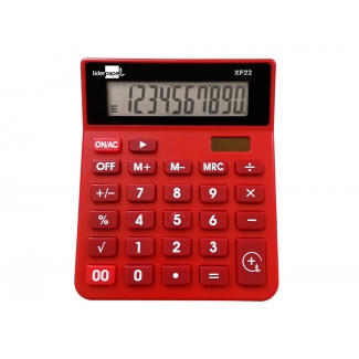 Liderpapel XF22 - Calculadora de sobremesa, 10 dígitos, color rojo