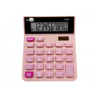 Liderpapel XF23 - Calculadora de sobremesa, 10 dígitos, color rosa