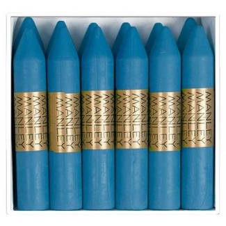 Manley 20 - Ceras blandas, caja de 12 unidades, color azul cobalto