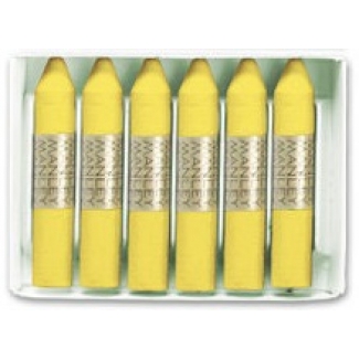 Manley 47 - Ceras blandas, caja de 12 unidades, color verde amarillo claro
