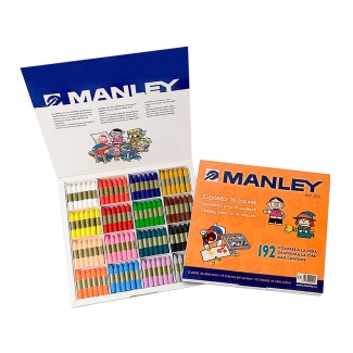 Manley 192 - Ceras blandas, caja de 192 unidades, 16 colores surtidos