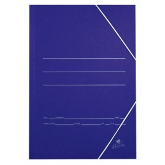 Mariola A1085S - Carpeta de cartón con gomas y solapas, tamaño folio, color azul