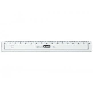 Mor 11160000 - Regla de plástico, 16 cm, transparente