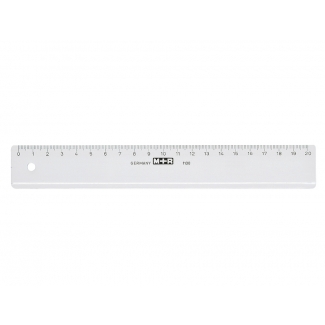 Mor 11200000 - Regla de plástico, 20 cm, transparente
