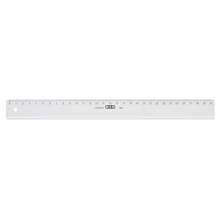 Mor 11300000 - Regla de plástico, 30 cm, transparente
