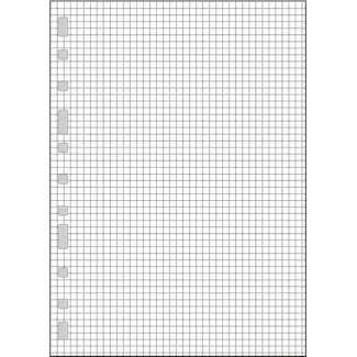Multifin 4125293 - Recambio de anillas, Cuadrícula de 4 mm. 3002, tamaño cuarto de 50 hojas