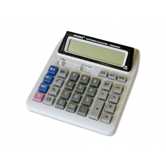 Musso 9912 - Calculadora de sobremesa, 12 dígitos, color blanco