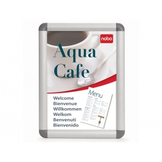 Nobo 1902214 - Expositor porta anuncios de pared, aluminio, A4