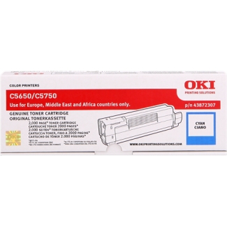 Oki 43872307 - Tóner original, cían