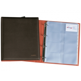 Pardo 17501 - Tarjetero, símil piel, con fundas intercambiables, para 320 tarjetas, color negro