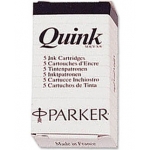 Parker 1950382 - Tinta estilográfica, caja de 5 cartuchos, color negro