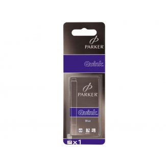 Parker 1950383 - Tinta estilográfica, caja de 5 cartuchos, color azul real