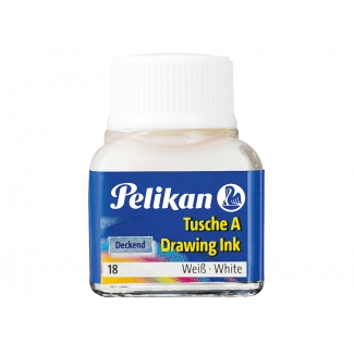Pelikan 201673 - Tinta china, color blanco, bote de 10 ml