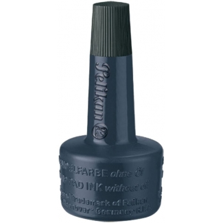 Pelikan 351197 - Tinta para tampón, frasco de 28 ml, color negro