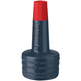 Pelikan 351221 - Tinta para tampón, frasco de 28 ml, color rojo