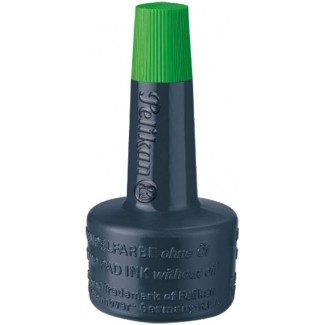Pelikan 351239 - Tinta para tampón, frasco de 28 ml, color verde