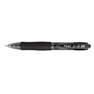 Pilot G-2 XS Pixie - Bolígrafo mini de tinta de gel, punta redonda de 0,7 mm, retráctil, sujeción de caucho, color negro