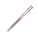 Pilot NSG4T - Bolígrafo 4 colores, tinta de aceite, punta redonda de 1 mm, cuerpo transparente, tinta azul, negro, rojo y verde