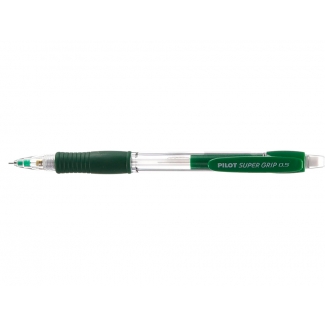 Pilot Super Grip - Portaminas 0,5 mm, sujeción de caucho, color verde