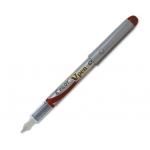Pilot V-Pen Silver - Pluma desechable, trazo de 0,4 mm, color rojo