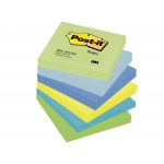 Post-it 654-MTDR - Bloc de notas adhesivas, 76 x 76 mm, colores ultra intenso (amarillo, azul, celeste, turquesa, verde y verde neón), pack de 6 blocs de 100 hojas