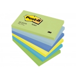 Post-it 655-MTDR - Bloc de notas adhesivas, 76 x 127 mm, colores ultra intenso (amarillo, azul, celeste, turquesa, verde y verde neón), pack de 6 blocs de 100 hojas