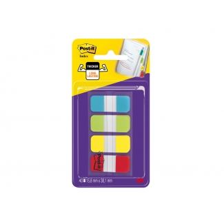 Post-it 676-ALYR-EU - Banderitas separadoras, pack de 4 con 10 hojas, colores amarillo, azul, lima y rojo
