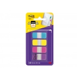Post-it 676-AYPV-EU - Banderitas separadoras, pack de 4 con 10 hojas, colores amarillo, azul, rosa y violeta