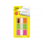 Post-it 680-roy - Banderitas separadoras, pack de 3 con 20 hojas, colores naranja, rosa y lima