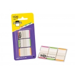 Post-it XA004806205 - Banderitas separadoras, pack de 3 con 22 hojas, colores rojo, verde y azul