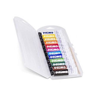 Primo 448T12AP - Témpera, colores surtidos, estuche de 12 tubos de aluminio de 12 ml