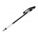 Q-Connect Delta KF00375 - Bolígrafo de tinta de aceite, punta redonda de 1 mm, sujeción de caucho, color negro