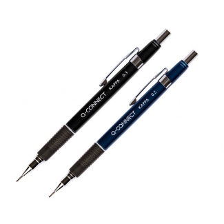 Q-Connect Kappa KF00391 - Portaminas 0,3 mm, sujeción de caucho, colores surtidos