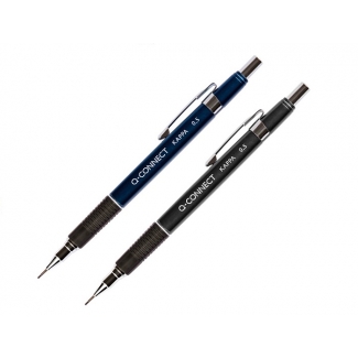 Q-Connect Kappa KF00392 - Portaminas 0,5 mm, sujeción de caucho, colores surtidos