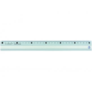 Q-Connect KF00286 - Regla metálica aluminio, 30 cm