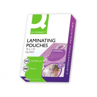 Q-Connect KF01219 - Fundas para plastificar, carnet de identidad (110 x 75 mm), 200 micras, caja de 125
