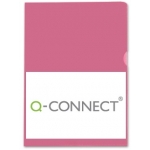 Q-Connect KF01485 - Dossier uñero, A4, 120 micras, caja de 100 unidades, color rojo