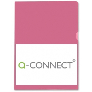 Q-Connect KF01485 - Dossier uñero, A4, 120 micras, caja de 100 unidades, color rojo