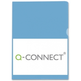 Q-Connect KF01486 - Dossier uñero, A4, 120 micras, caja de 100 unidades, color azul