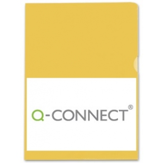 Q-Connect KF01487 - Dossier uñero, A4, 120 micras, caja de 100 unidades, color amarillo