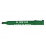Q-Connect KF01773 - Rotulador permanente, punta redonda 3 mm, color verde