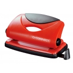 Q-Connect KF02154 - Taladrador metálico, perfora hasta 10 hojas, color rojo