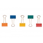 Q-Connect KF03652 - Pinza metálica reversible, nº 2 de 24 mm, caja de 10 unidades, colores surtidos